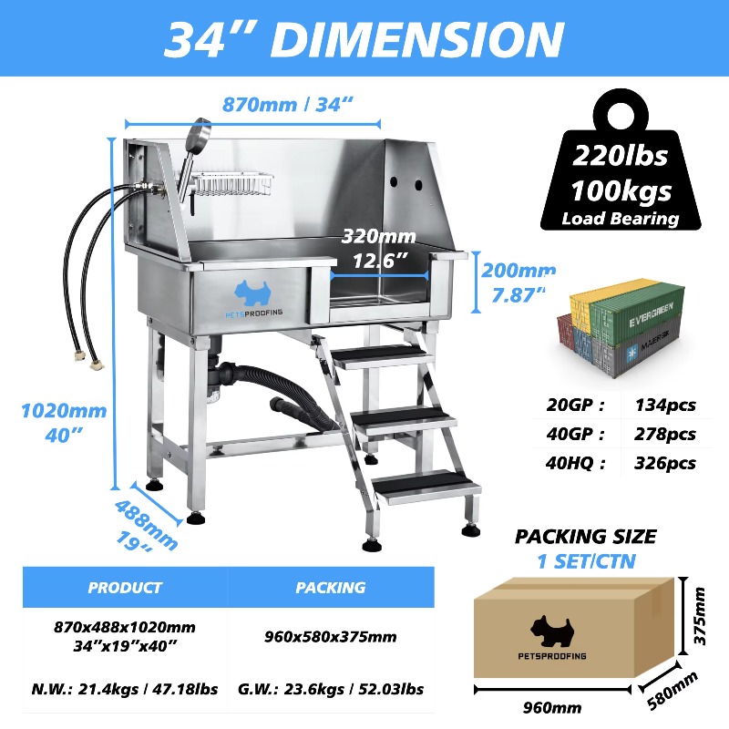 2026 Stainless Steel Small Siz - Pet Supplies Wash Station recension och pris
